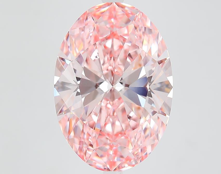 8.72 Ct. Fancy Vivid Pink Oval Lab Grown Diamond
