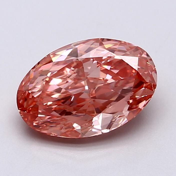 2.69 Ct. Fancy Vivid  Pink Oval Lab Grown Diamond