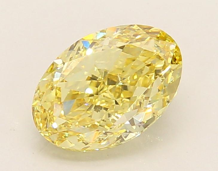 1.61 Ct. Fancy Vivid Yellow Oval Lab Grown Diamond