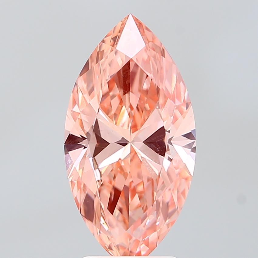 3.07 Ct. Fancy Vivid Pink Marquise Lab Grown Diamond