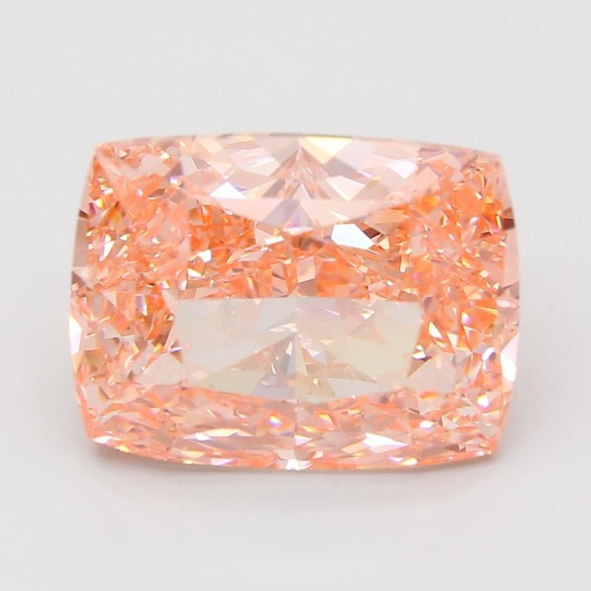 12.03 Ct. Fancy Vivid Pink Cushion Lab Grown Diamond