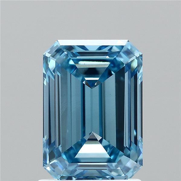 1.72 Ct. Fancy Vivid Blue Emerald Lab Grown Diamond
