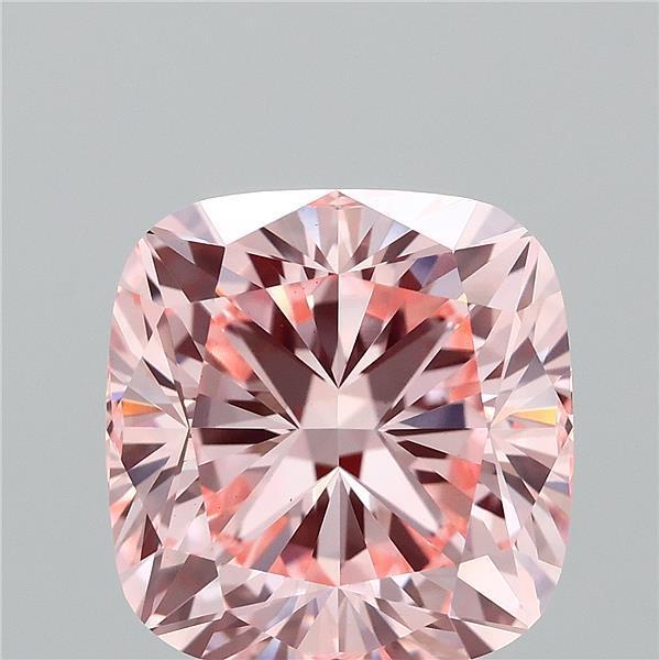 3.03 Ct. Fancy Intense Pink Cushion Lab Grown Diamond