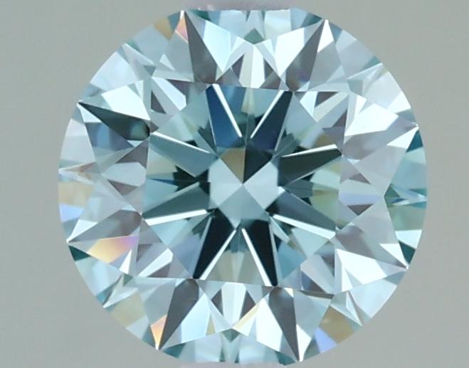 1.13 Ct. Fancy Intense Green Blue Round Lab Grown Diamond