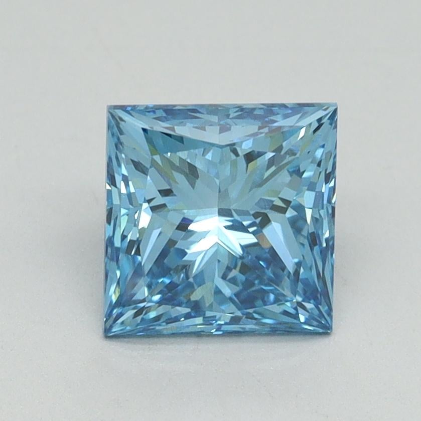 1.58 Ct. Fancy Vivid Blue Princess Lab Grown Diamond