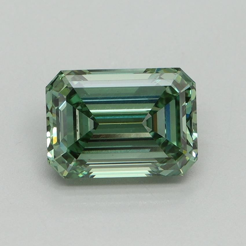 2.15 Ct. Fancy Vivid Pacific Green Emerald Lab Grown Diamond