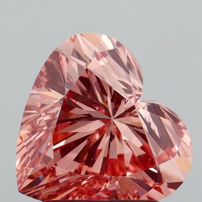 1.70 Ct. Fancy Intense  Pink Heart Lab Grown Diamond