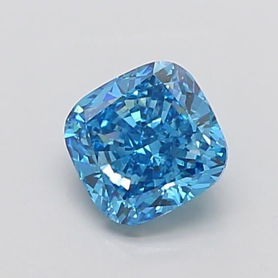 1.61 Ct. Fancy Vivid  Blue Cushion Lab Grown Diamond