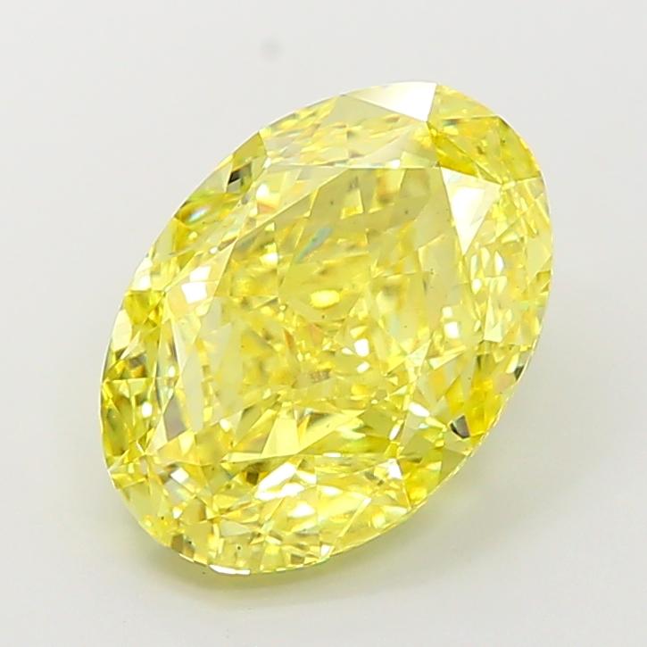 7.00 Ct. Fancy Intense Yellow Oval Lab Grown Diamond