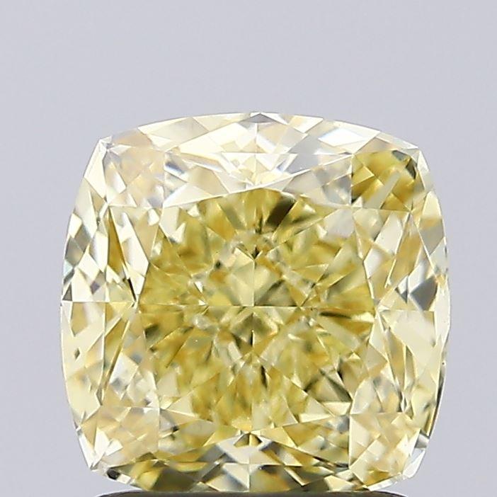 1.52 Ct. Fancy Intense Yellow Cushion Lab Grown Diamond