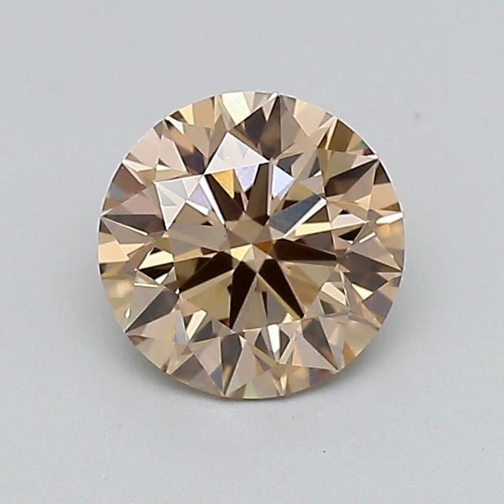 1.03 Ct. Light  Brown Round Lab Grown Diamond
