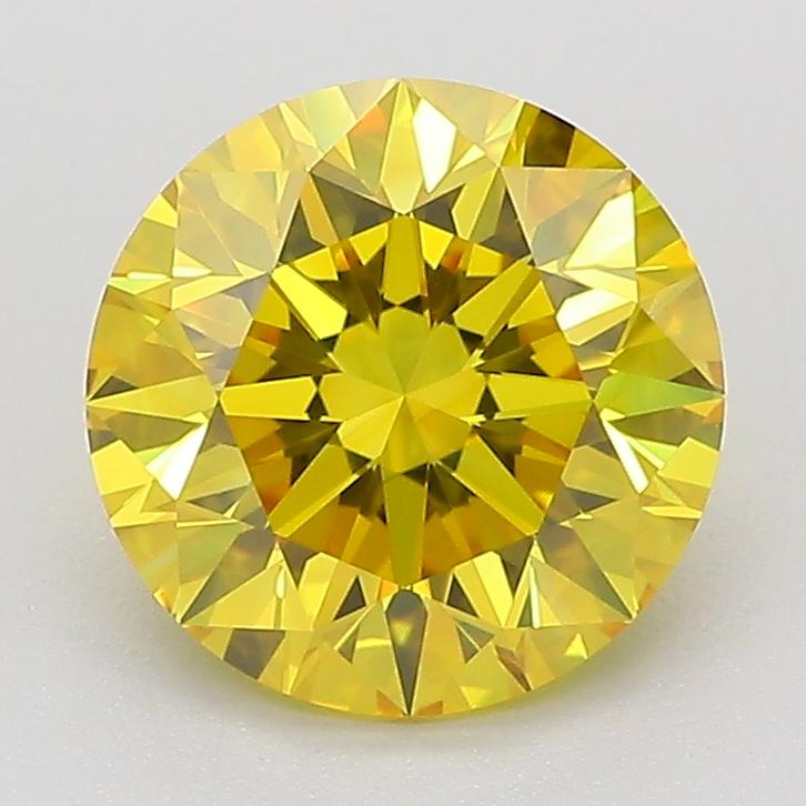 2.09 Ct. Fancy Vivid Yellow Round Lab Grown Diamond