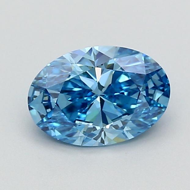 1.37 Ct. Fancy Vivid Blue Oval Lab Grown Diamond