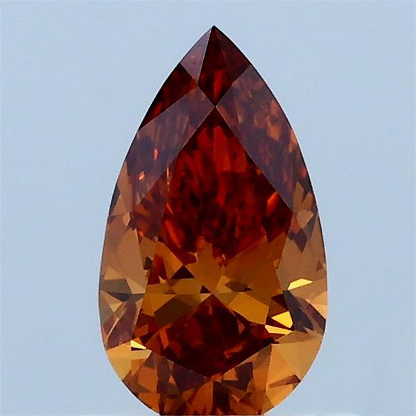 0.71 Ct. Fancy Vivid Orange Pear Lab Grown Diamond