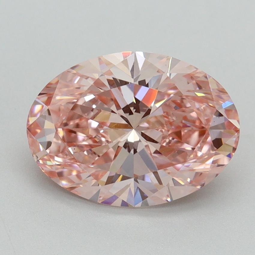 2.50 Ct. Fancy Intense Pink Oval Lab Grown Diamond