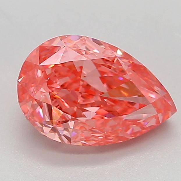 2.55 Ct. Fancy Vivid Pink Pear Lab Grown Diamond