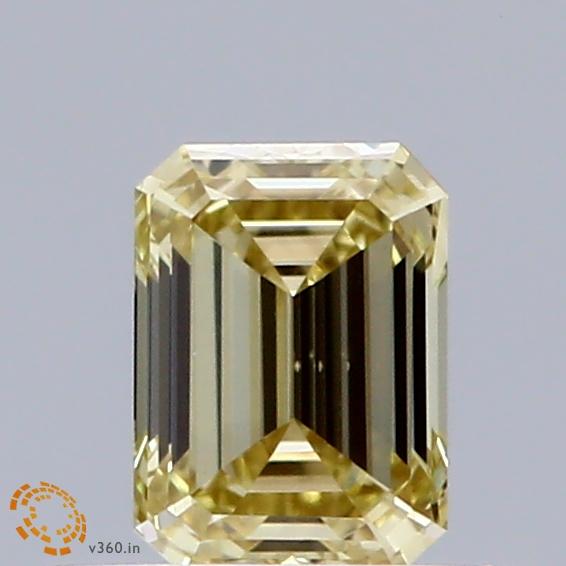 0.51 Ct. Fancy Intense Yellow Emerald Lab Grown Diamond