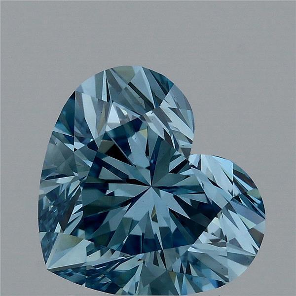 2.28 Ct. Fancy Vivid Blue Heart Lab Grown Diamond
