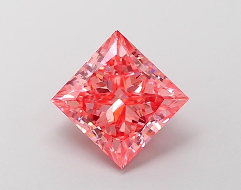 2.02 Ct. Fancy Pink Intense Princess Lab Grown Diamond