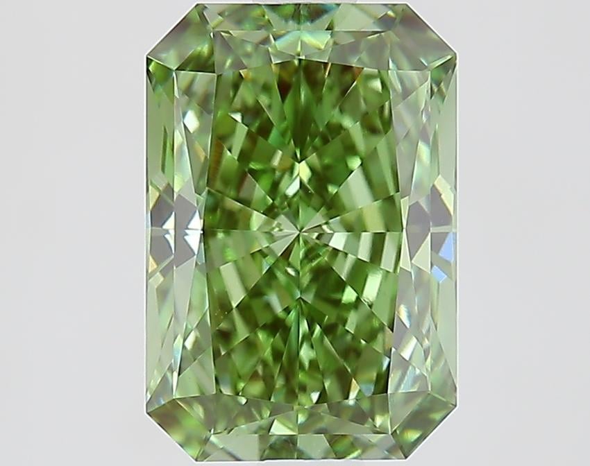 1.72 Ct. Fancy Vivid Green Radiant Lab Grown Diamond