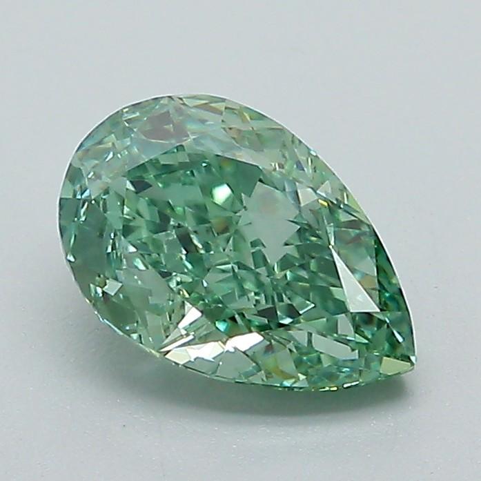 1.17 Ct. Fancy Vivid Green Pear Lab Grown Diamond