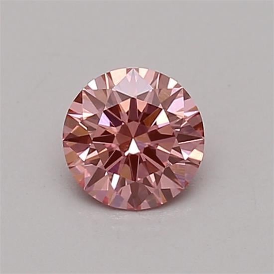 0.35 Ct. Fancy Vivid Pink Round Lab Grown Diamond