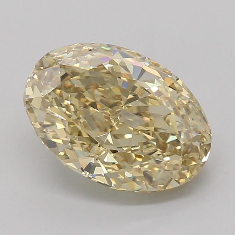 3.59 Ct. Fancy Intense Yellow Oval Lab Grown Diamond