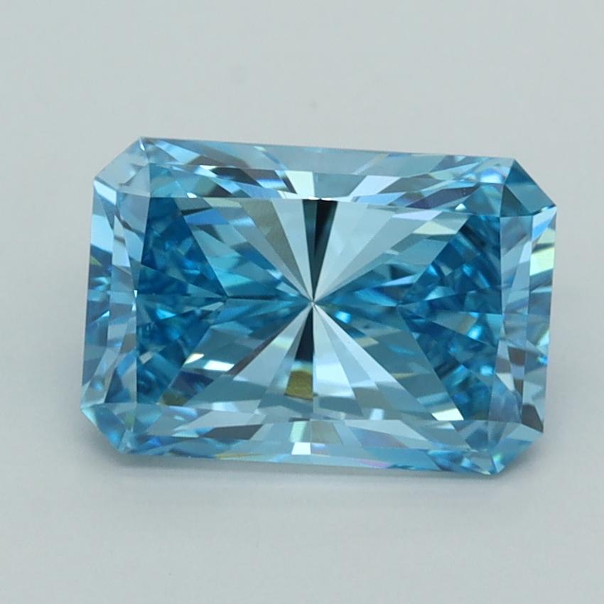 2.53 Ct. Fancy Vivid  Blue Radiant Lab Grown Diamond