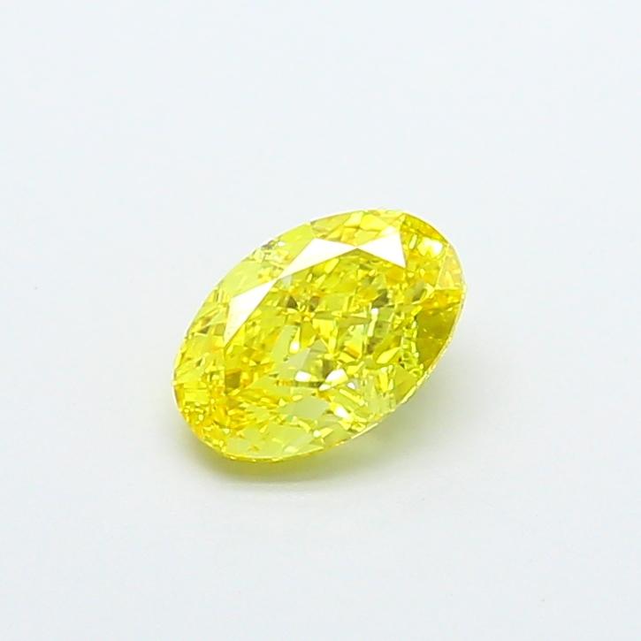 1.26 Ct. Fancy Vivid  Yellow Oval Lab Grown Diamond