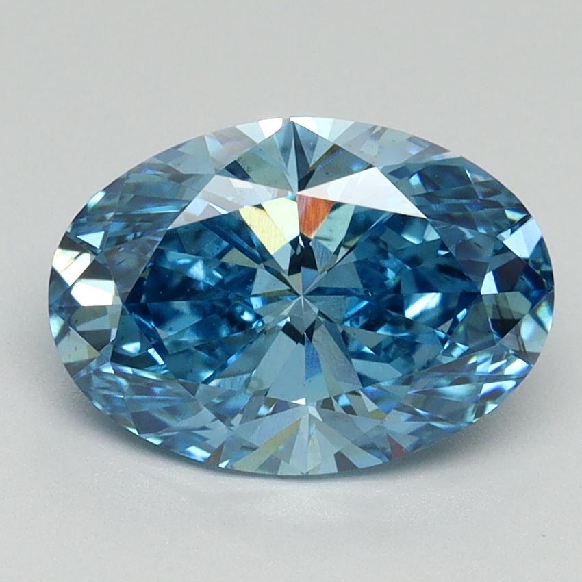 2.13 Ct. Fancy Vivid Blue Oval Lab Grown Diamond