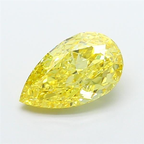 2.70 Ct. Fancy Vivid  Yellow Pear Lab Grown Diamond