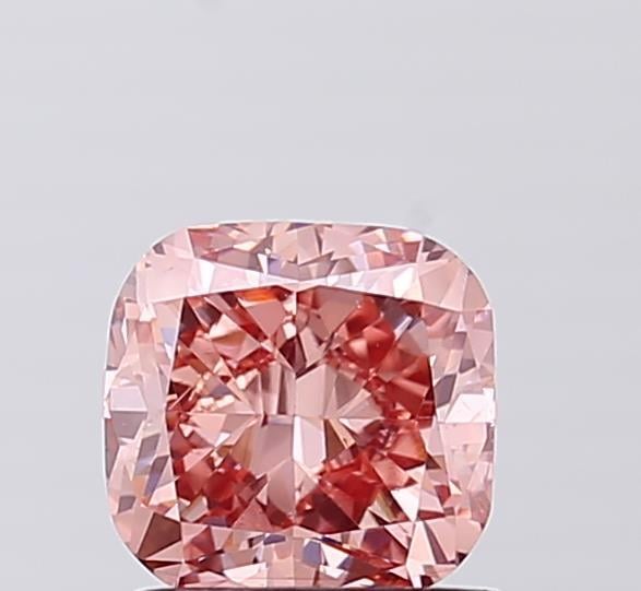 1.34 Ct. Fancy Vivid  Pink Cushion Lab Grown Diamond