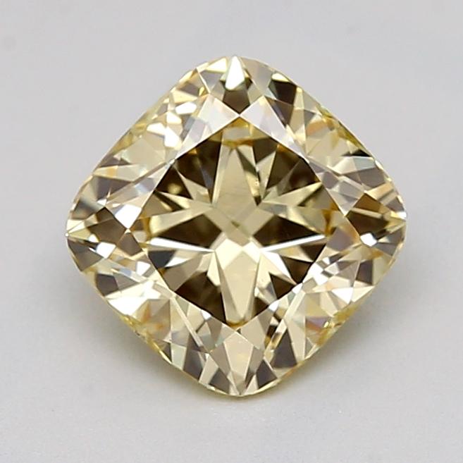 1.10 Ct. Fancy Light  Yellow Cushion Lab Grown Diamond
