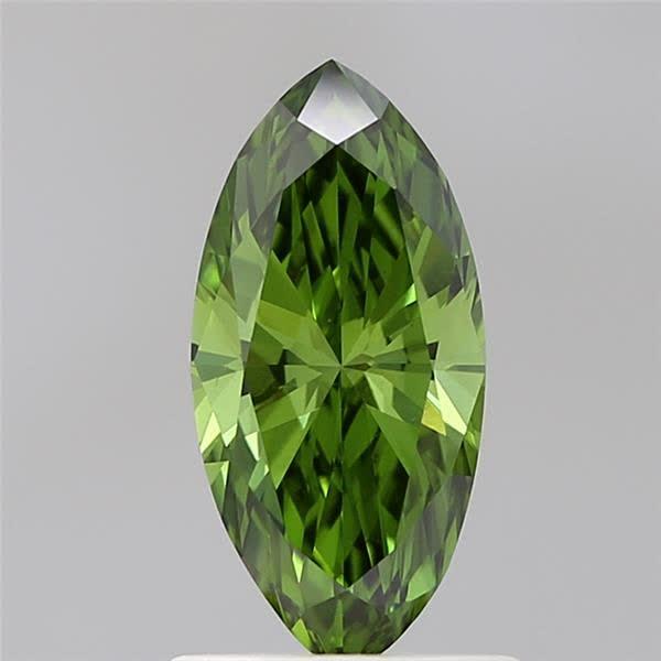 0.96 Ct. Fancy Vivid  Green Marquise Lab Grown Diamond