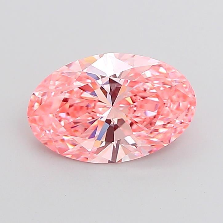 3.35 Ct. Fancy Vivid Pink Oval Lab Grown Diamond