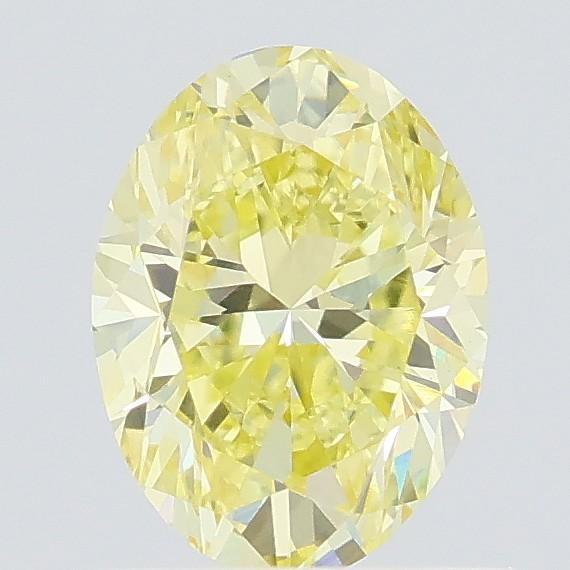 0.77 Ct. Fancy Intense Yellow Oval Lab Grown Diamond