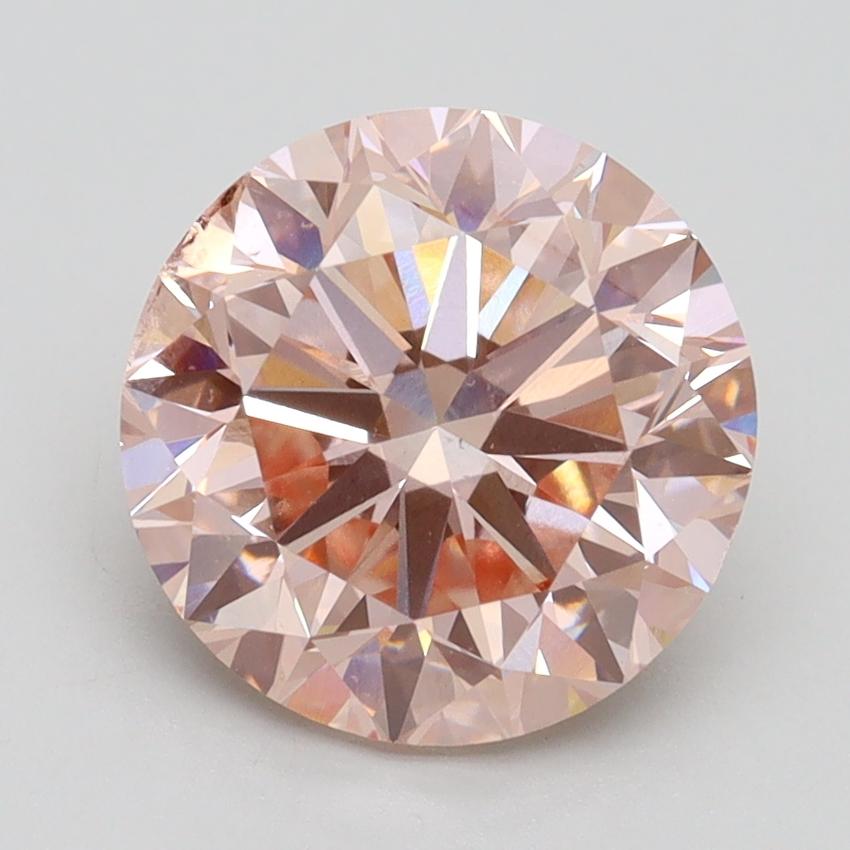 3.01 Ct. Fancy Intense Pink Round Lab Grown Diamond