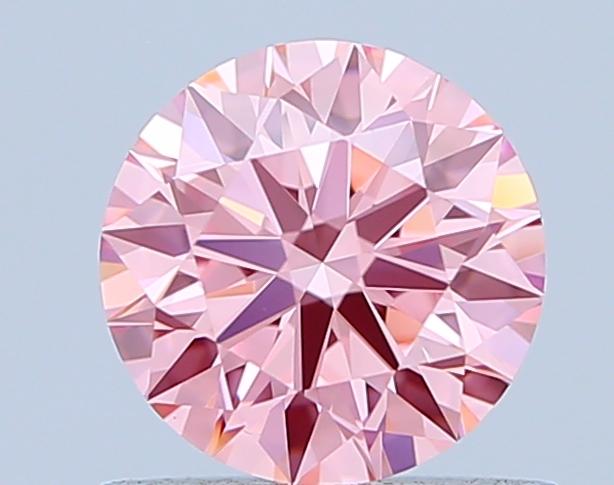 0.76 Ct. Fancy Vivid Pink Round Lab Grown Diamond