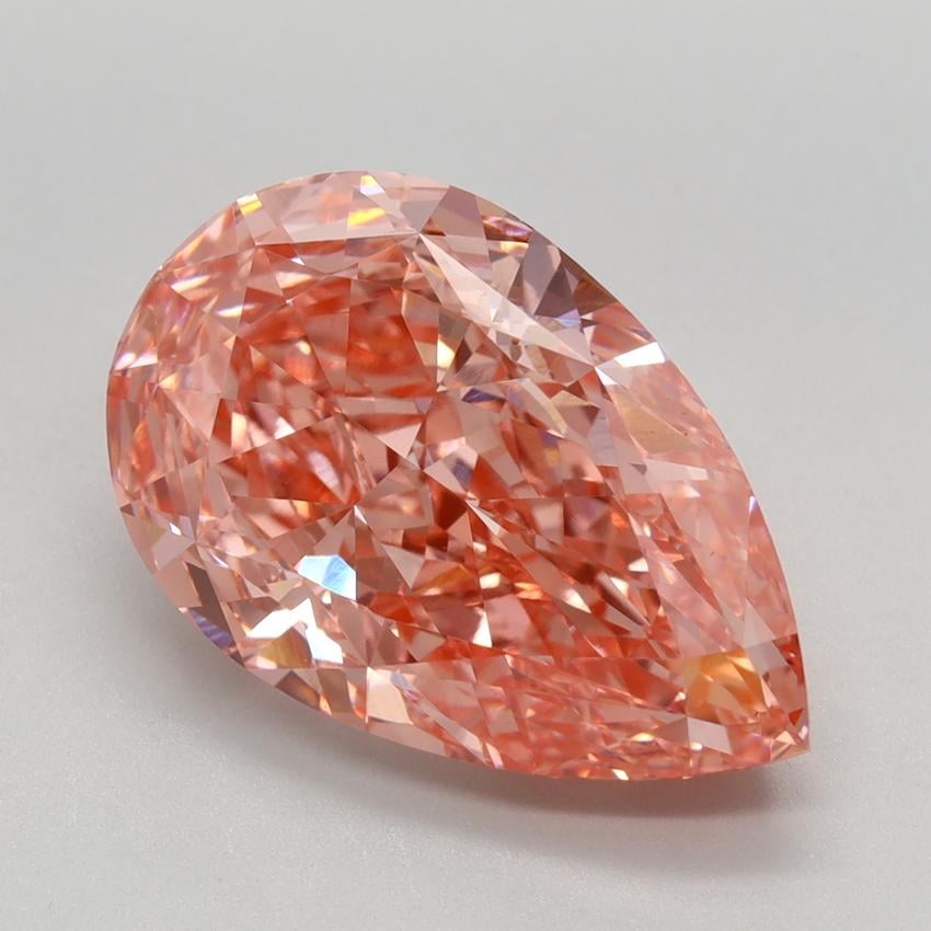 5.25 Ct. Fancy Vivid Pink Pear Lab Grown Diamond