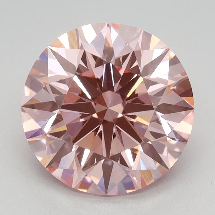 2.27 Ct. Fancy Vivid Pink Round Lab Grown Diamond