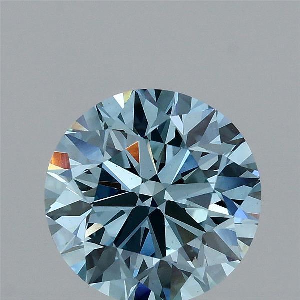 2.11 Ct. Fancy Vivid Blue Round Lab Grown Diamond