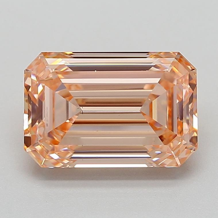 4.53 Ct. Fancy Vivid  Orange Emerald Lab Grown Diamond