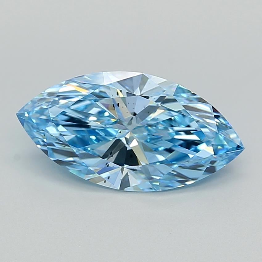 2.66 Ct. Fancy Vivid Blue Marquise Lab Grown Diamond