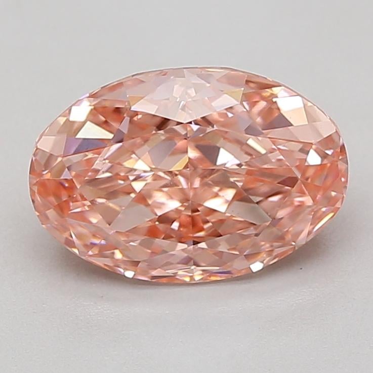 2.91 Ct. Fancy Vivid Pink Oval Lab Grown Diamond