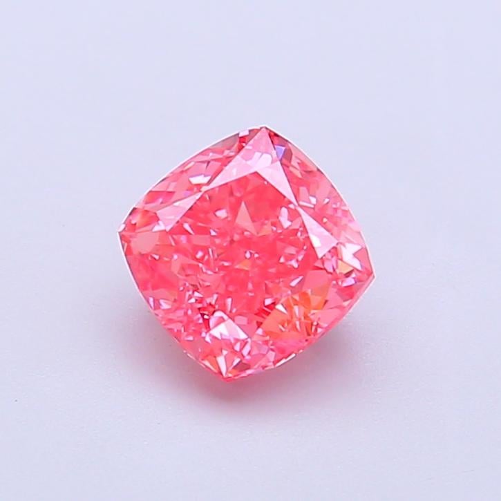 1.08 Ct. Fancy Vivid  Pink Cushion Lab Grown Diamond