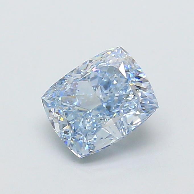 1.37 Ct. Fancy Intense  Blue Cushion Lab Grown Diamond
