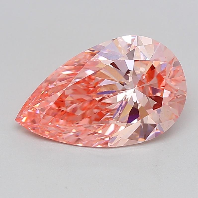 2.80 Ct. Fancy Vivid  Pink Pear Lab Grown Diamond