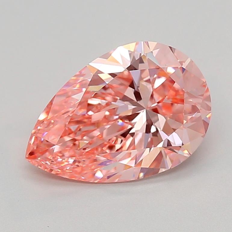 3.03 Ct. Fancy Vivid  Pink Pear Lab Grown Diamond