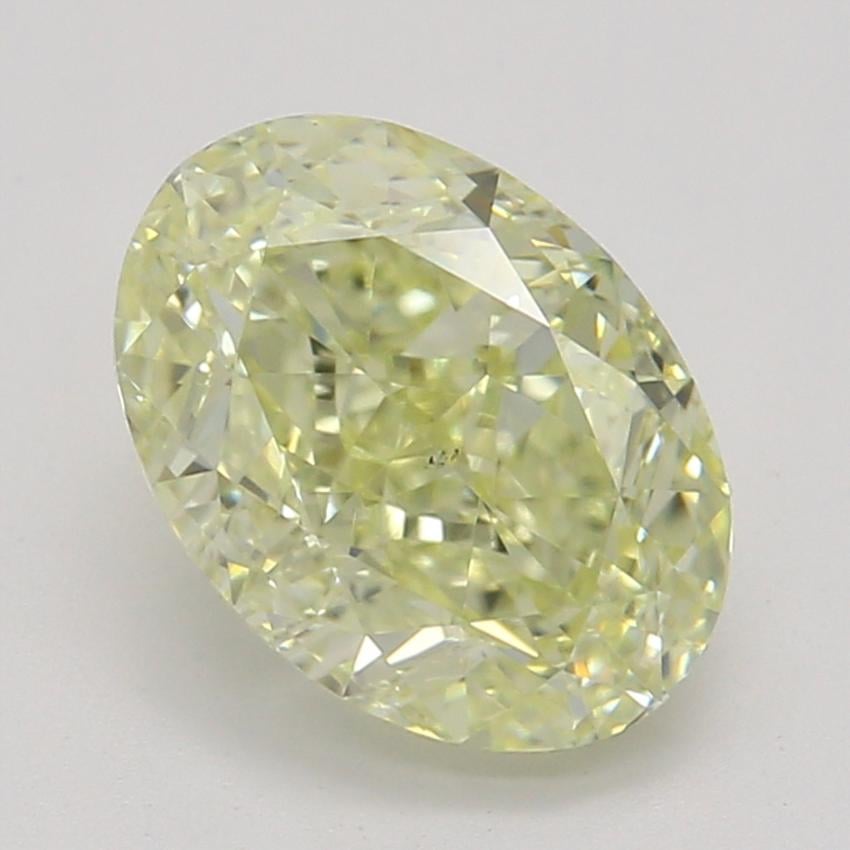 1.08 Ct. Fancy Light Yellow Oval Diamond