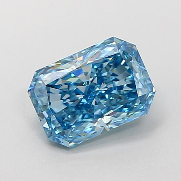 1.24 Ct. Fancy Vivid Blue Radiant Lab Grown Diamond